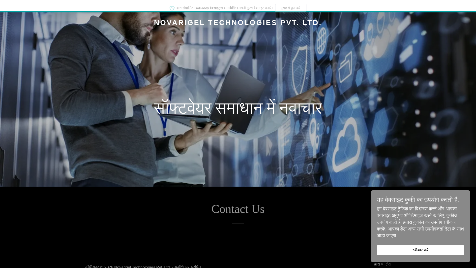 website screenshot of https://novarigeltech.com/