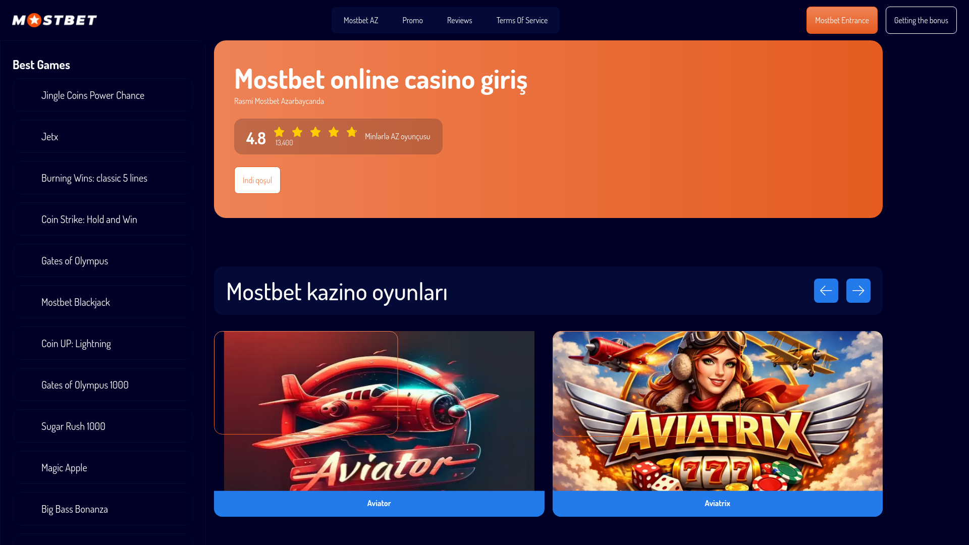 website screenshot of https://onlinemostbetazerbaycan-com.pages.dev/