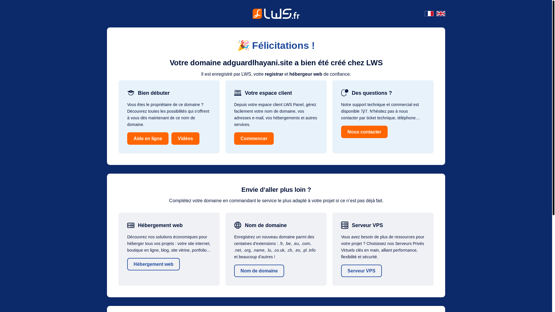 website screenshot of https://adguardlhayani.site/