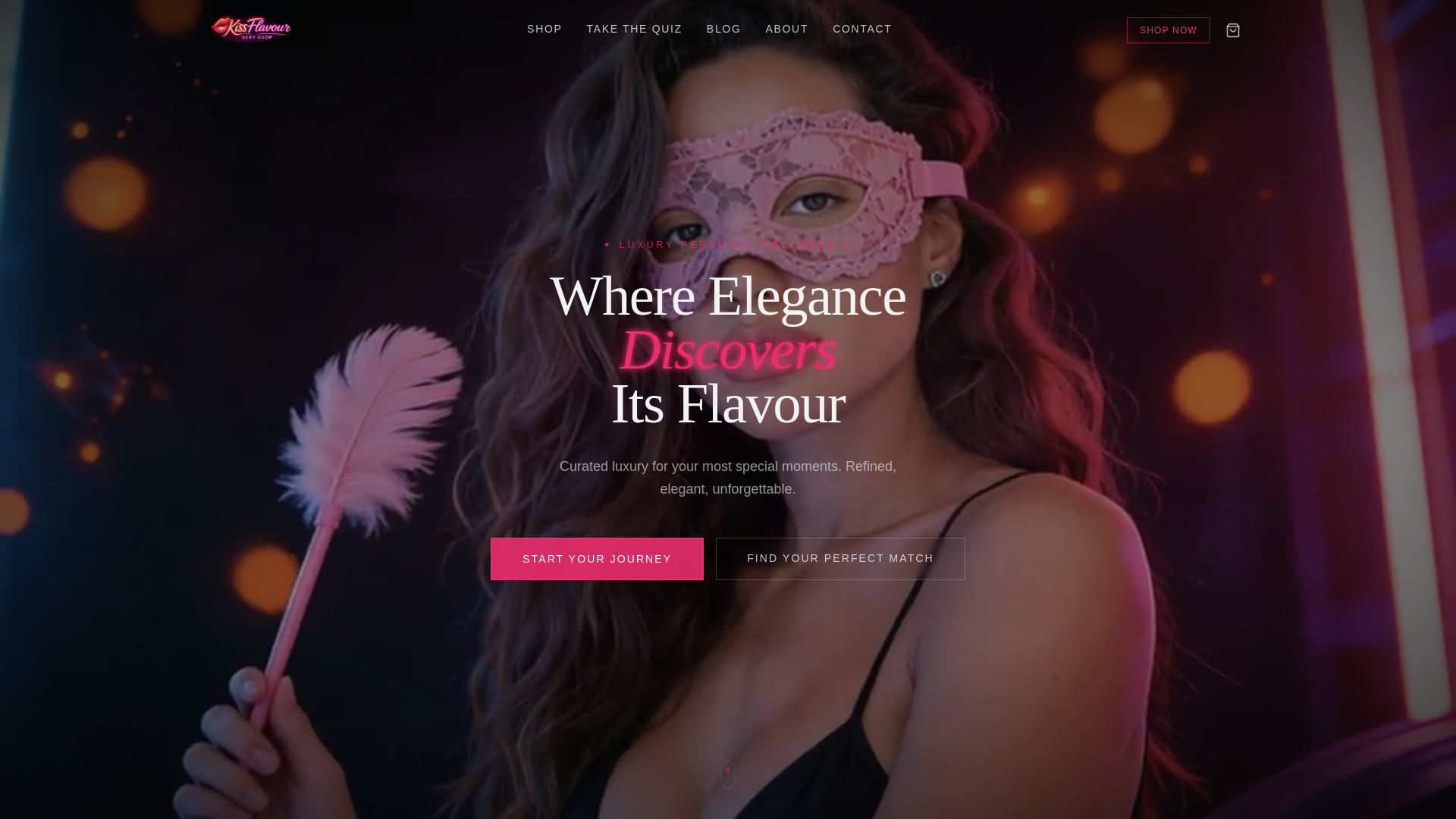 website screenshot of https://kiss-flavour.com/