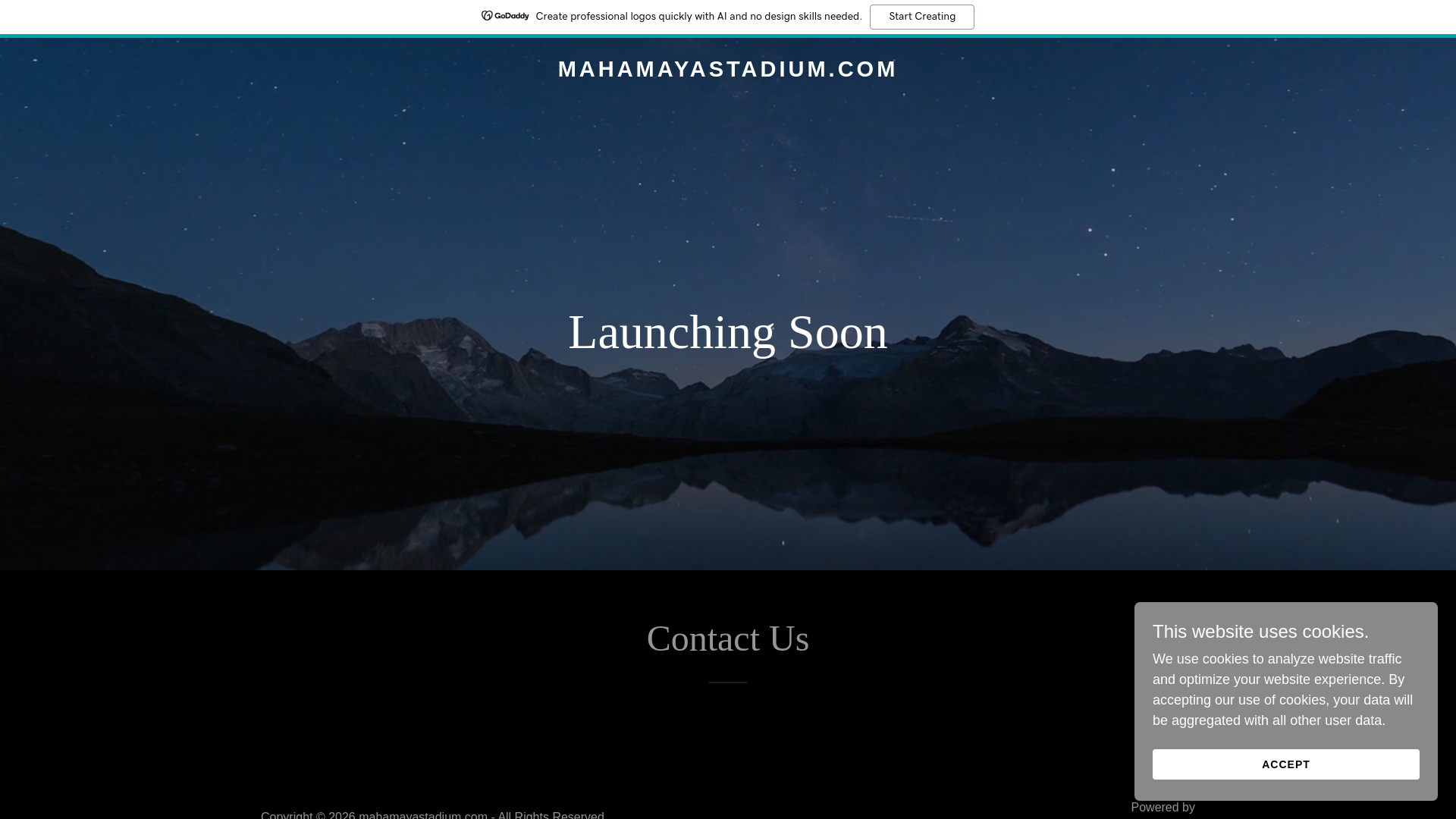 website screenshot of https://mahamayastadium.com/
