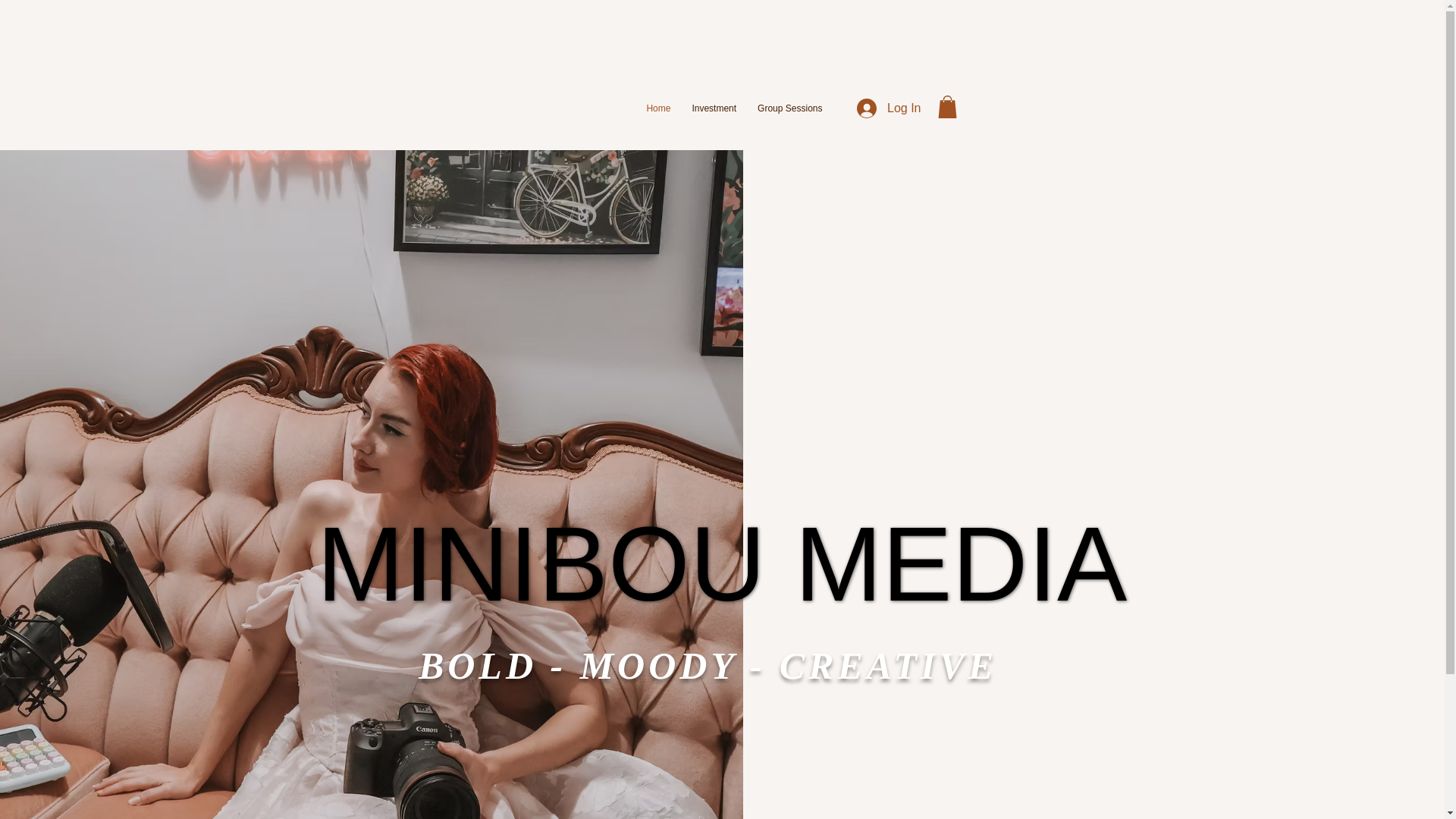 website screenshot of https://miniboumedia.com/