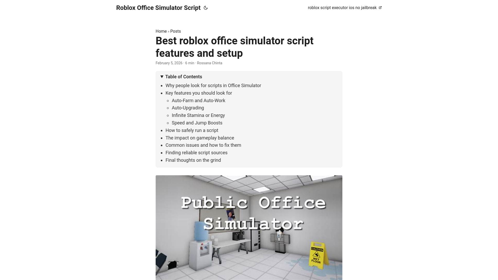 website screenshot of https://roblox-office-simulator-script.pages.dev/
