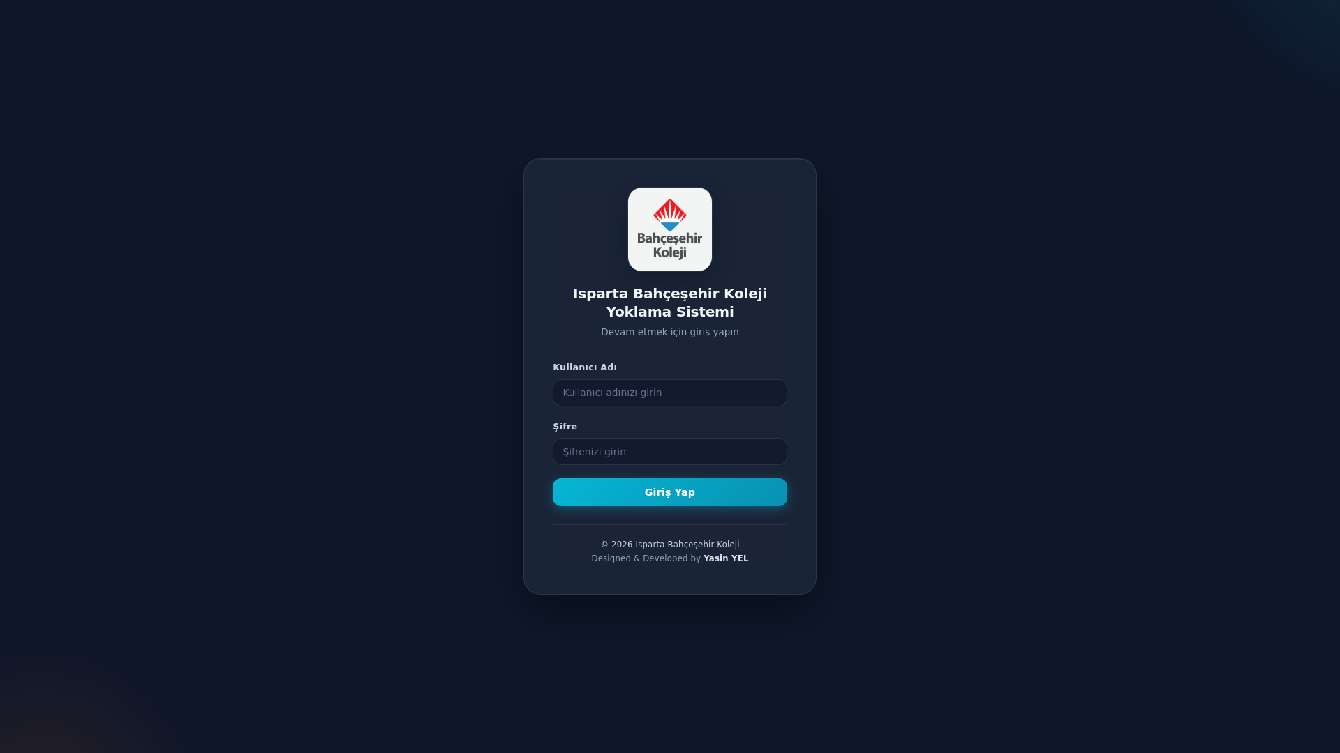 website screenshot of https://yoklamasistemi.com/