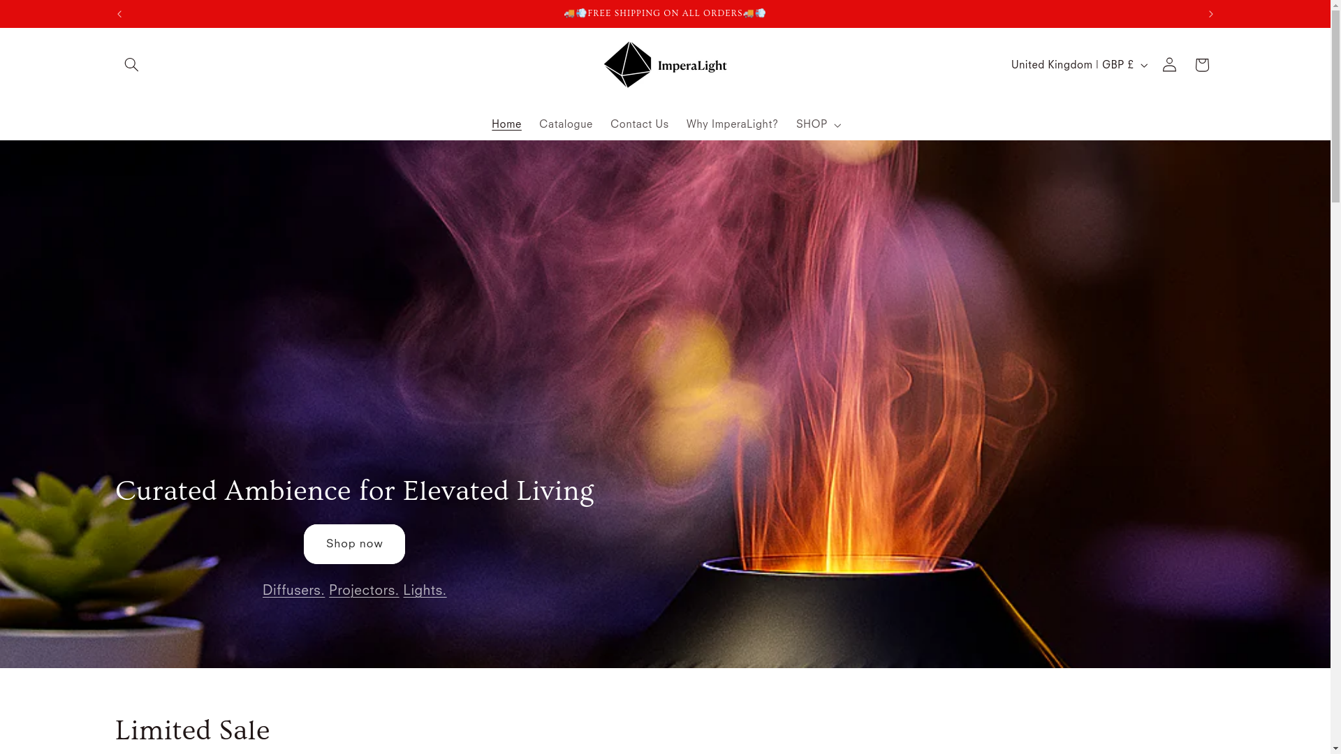 website screenshot of https://imperalight.com/