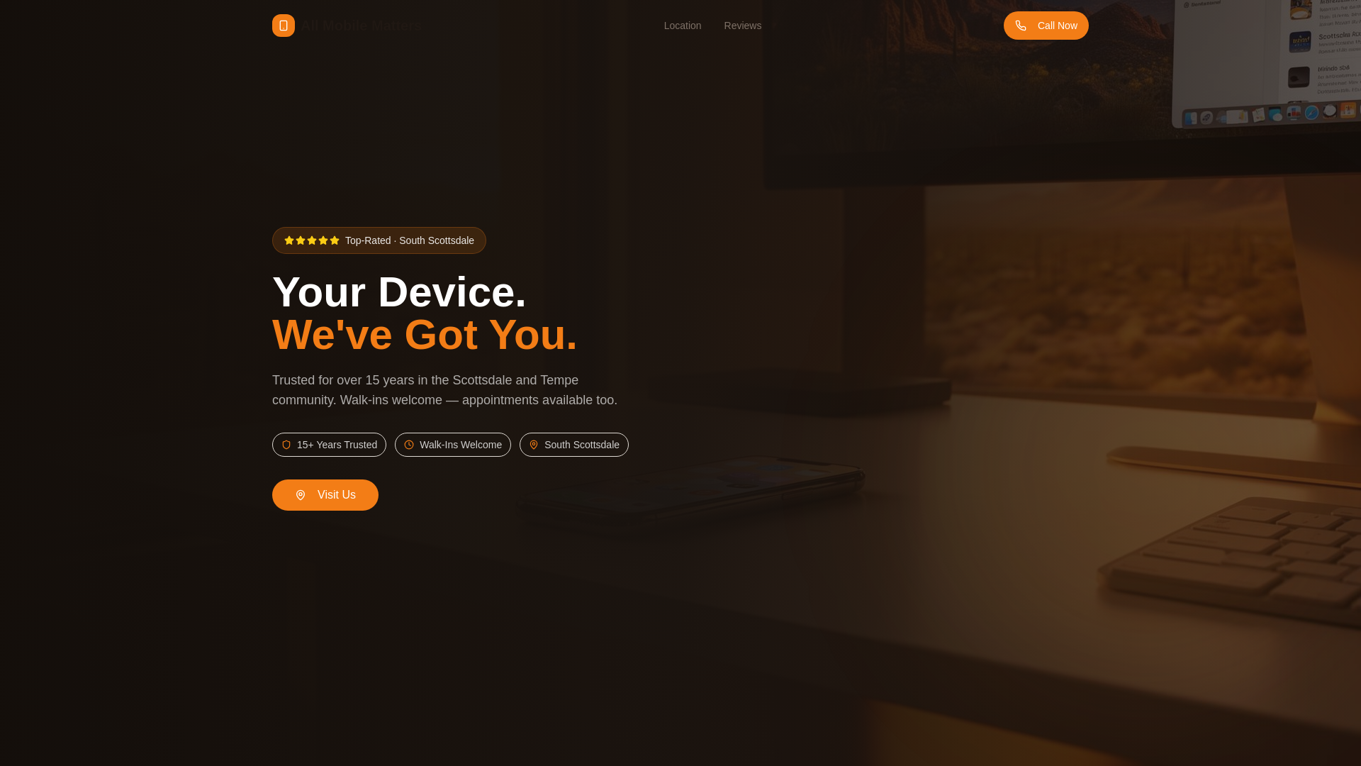 website screenshot of https://allmobileaz.com/