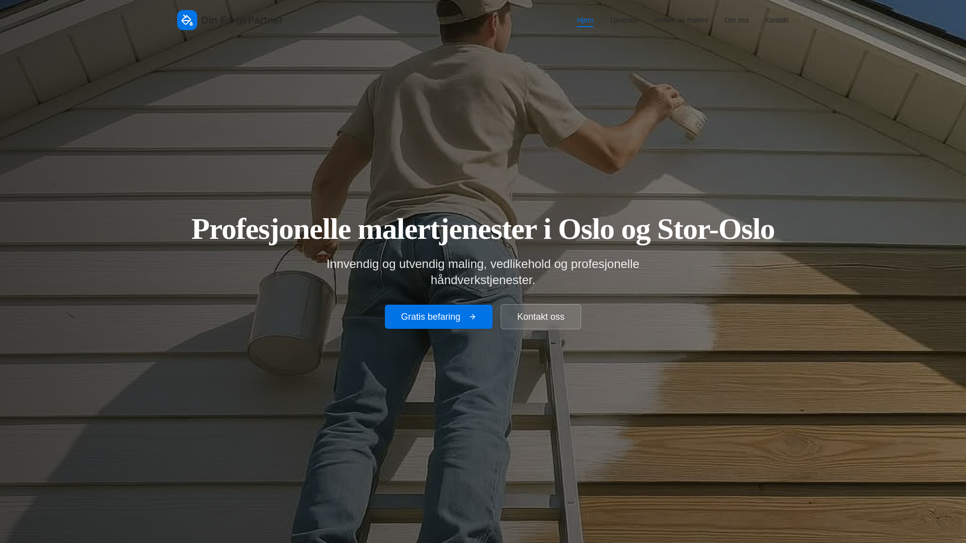 website screenshot of https://dinfargepartner.no/