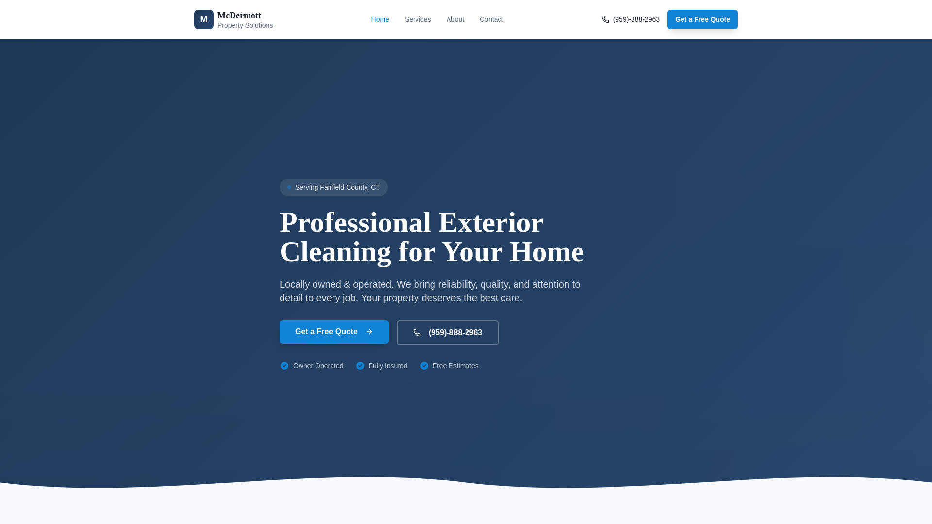 website screenshot of https://mcdermottpropertysolutions.com