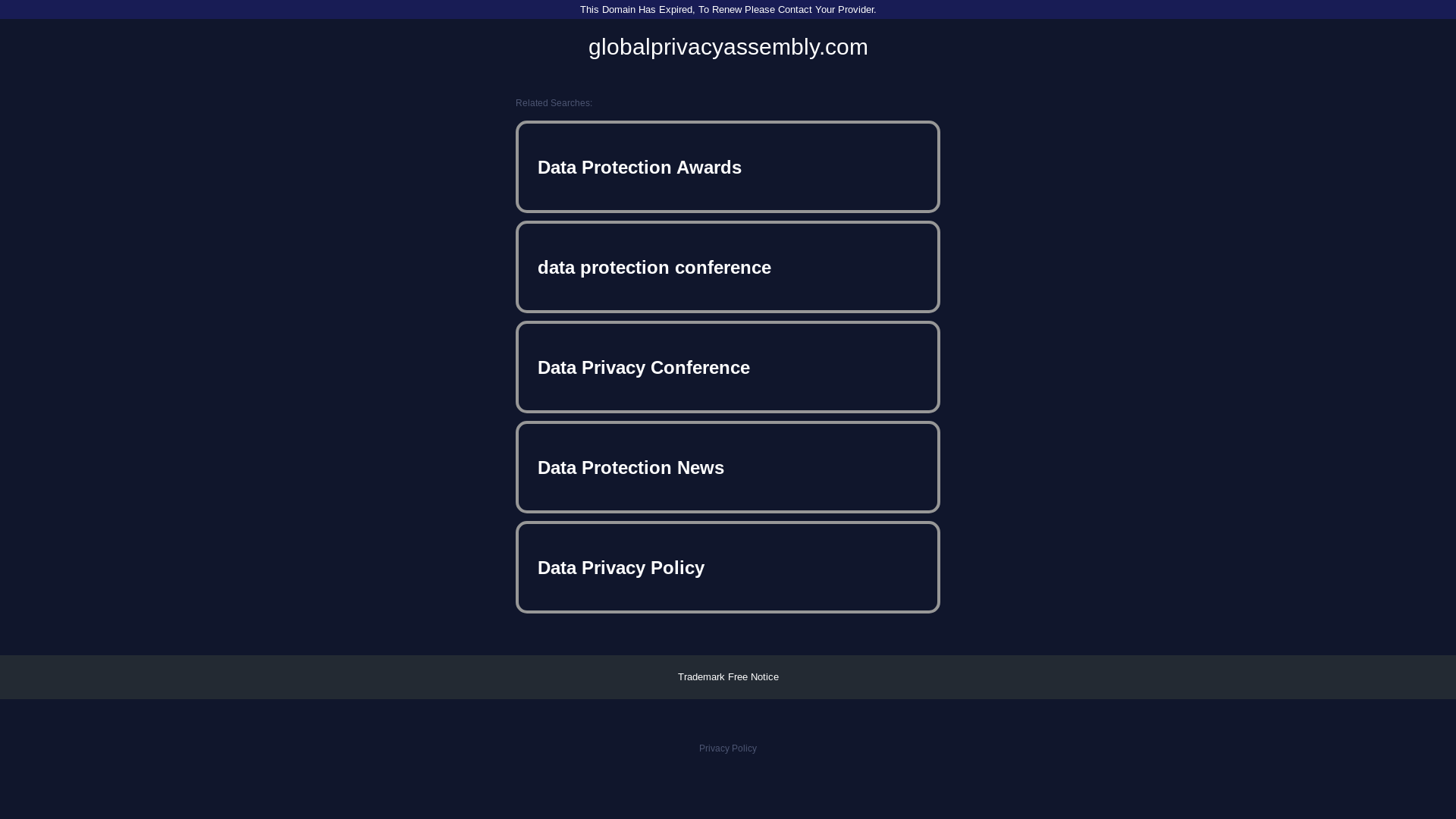 website screenshot of https://globalprivacyassembly.com/