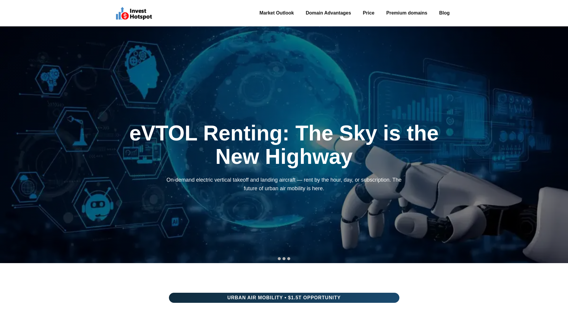 website screenshot of https://evtolrenting-com.pages.dev/
