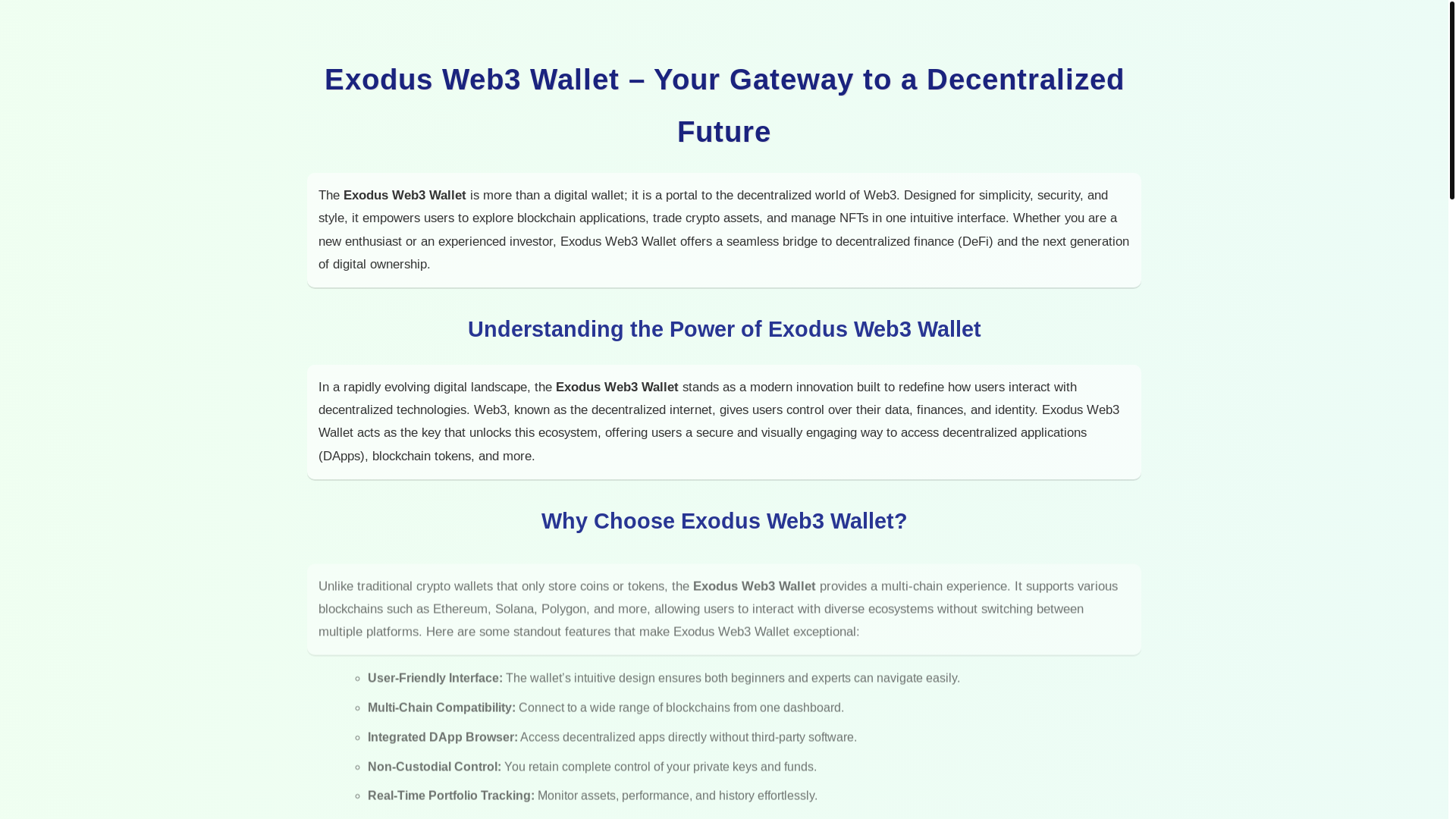 website screenshot of https://exodsweb3-wallet.pages.dev/