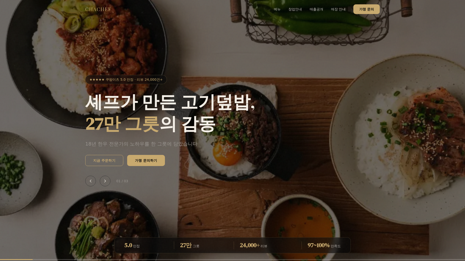 website screenshot of https://cha-chef.com/