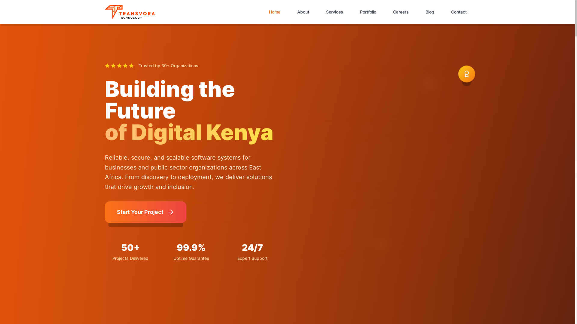 website screenshot of https://transvora.co.ke/
