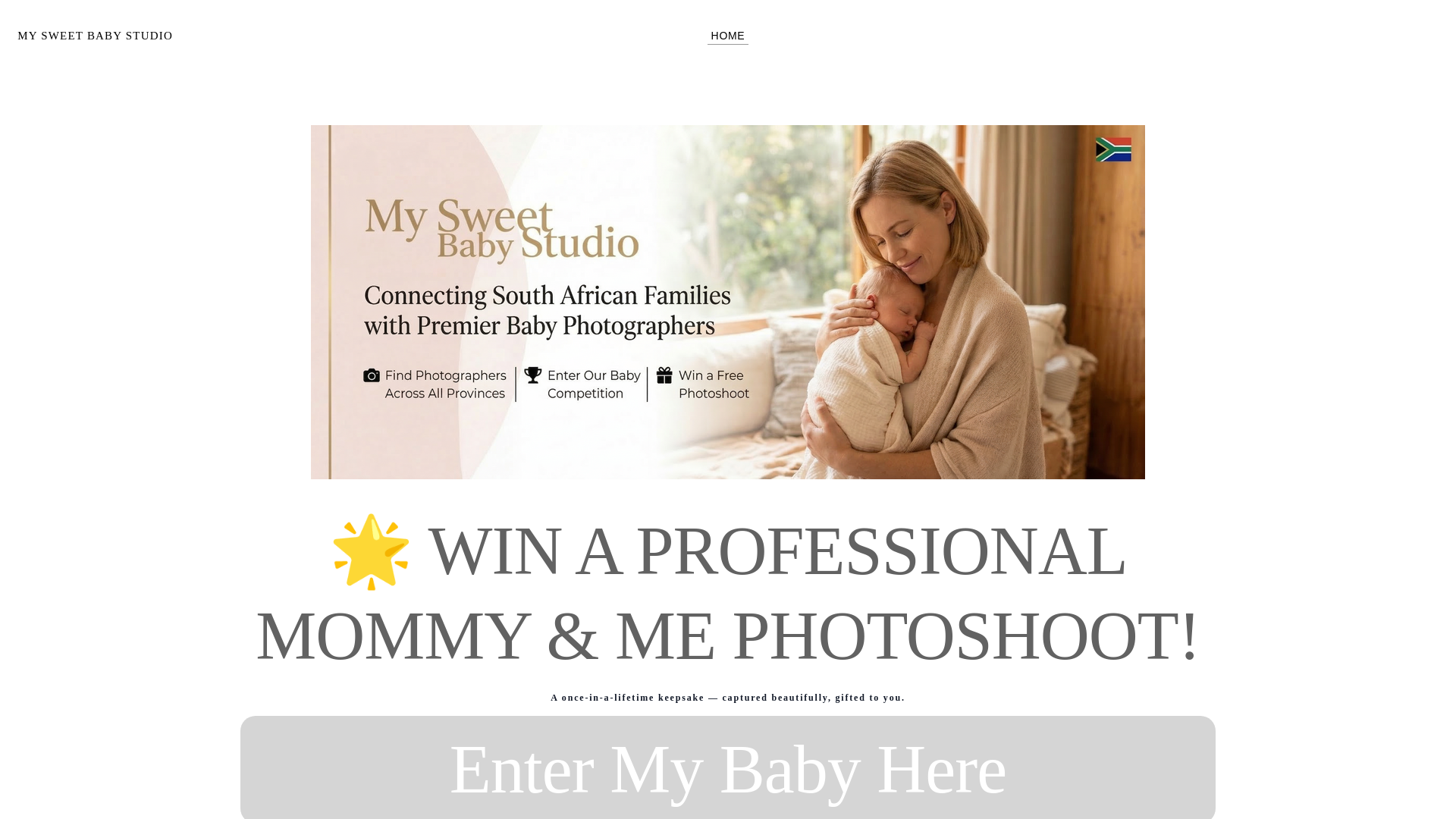 website screenshot of https://mysweetbaby.studio/