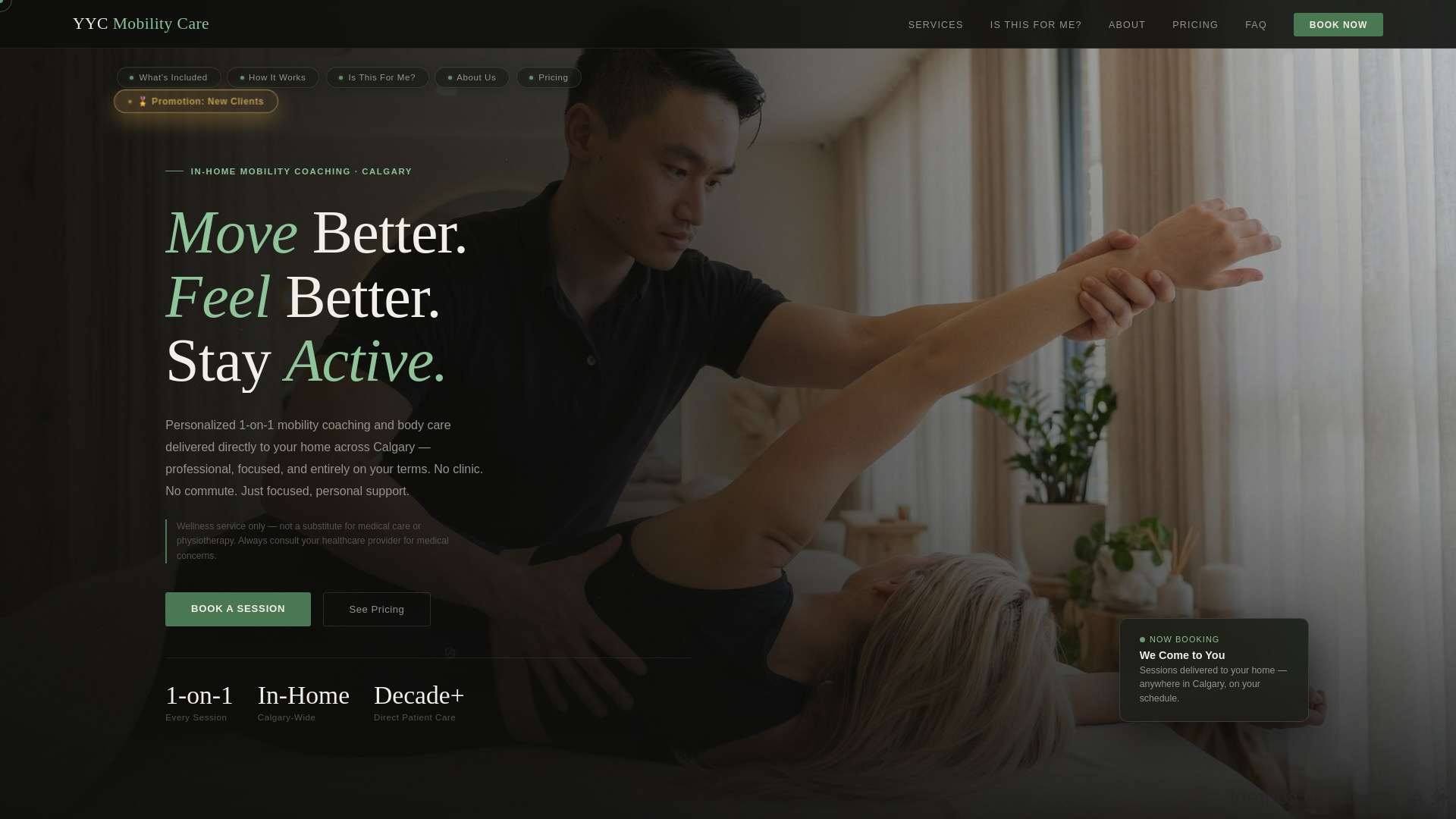 website screenshot of https://yycmobilitycare.ca/