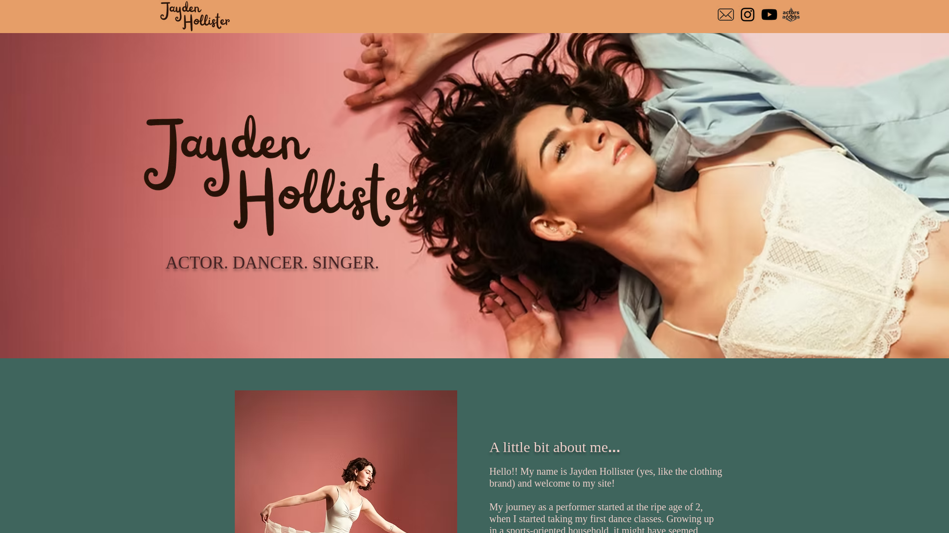 website screenshot of https://jaydenhollister.com/