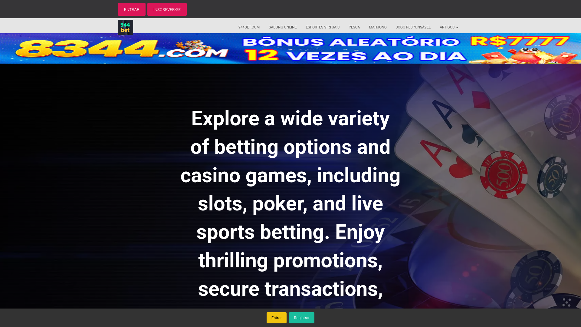 website screenshot of https://944betso.com/