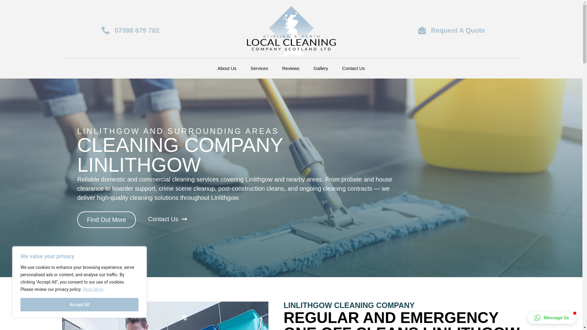 website screenshot of https://cleaningcompanycumbernauld.co.uk/