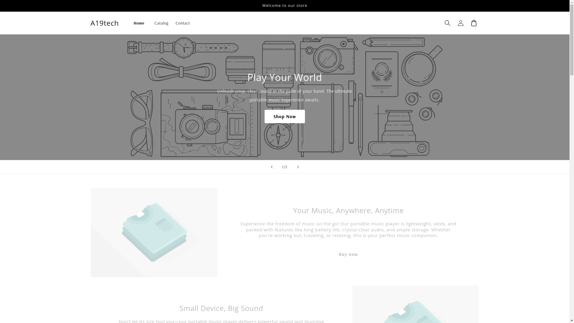 website screenshot of https://a19tech.store/