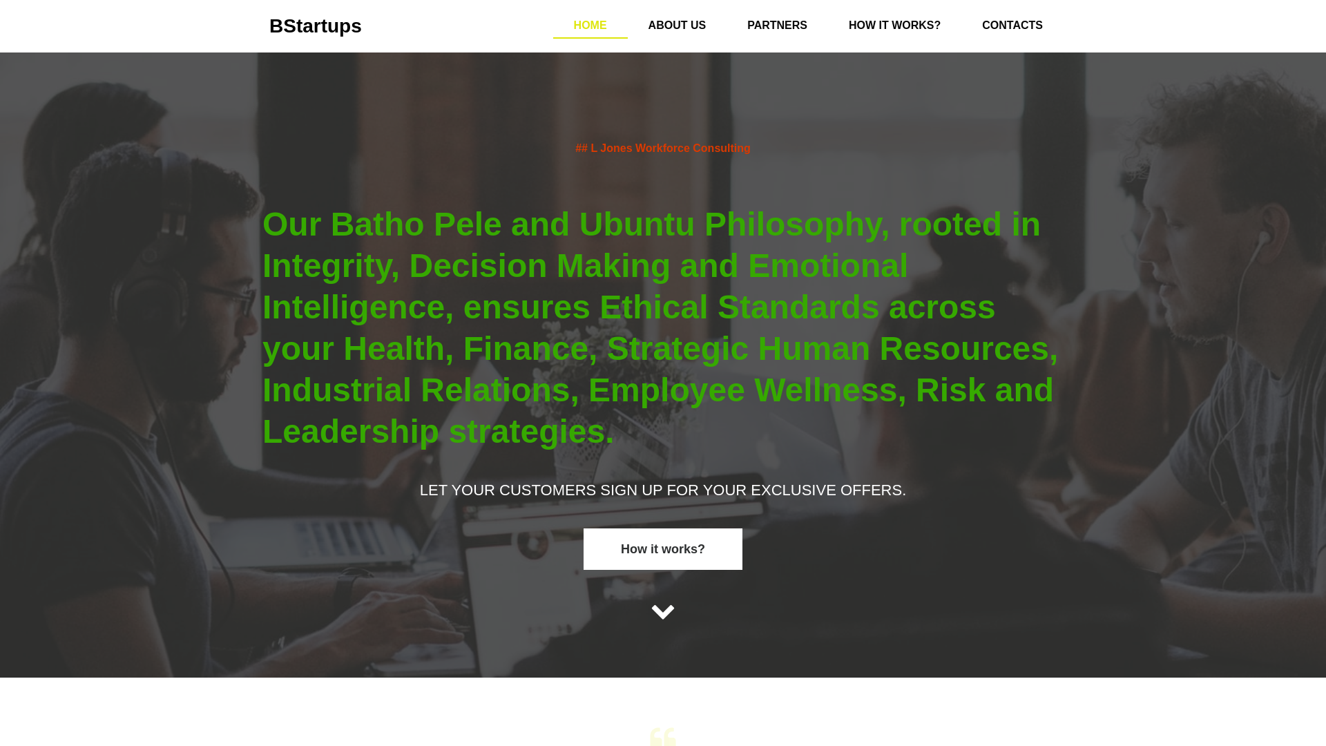 website screenshot of https://ljonesworkforceconsulting.co.za/