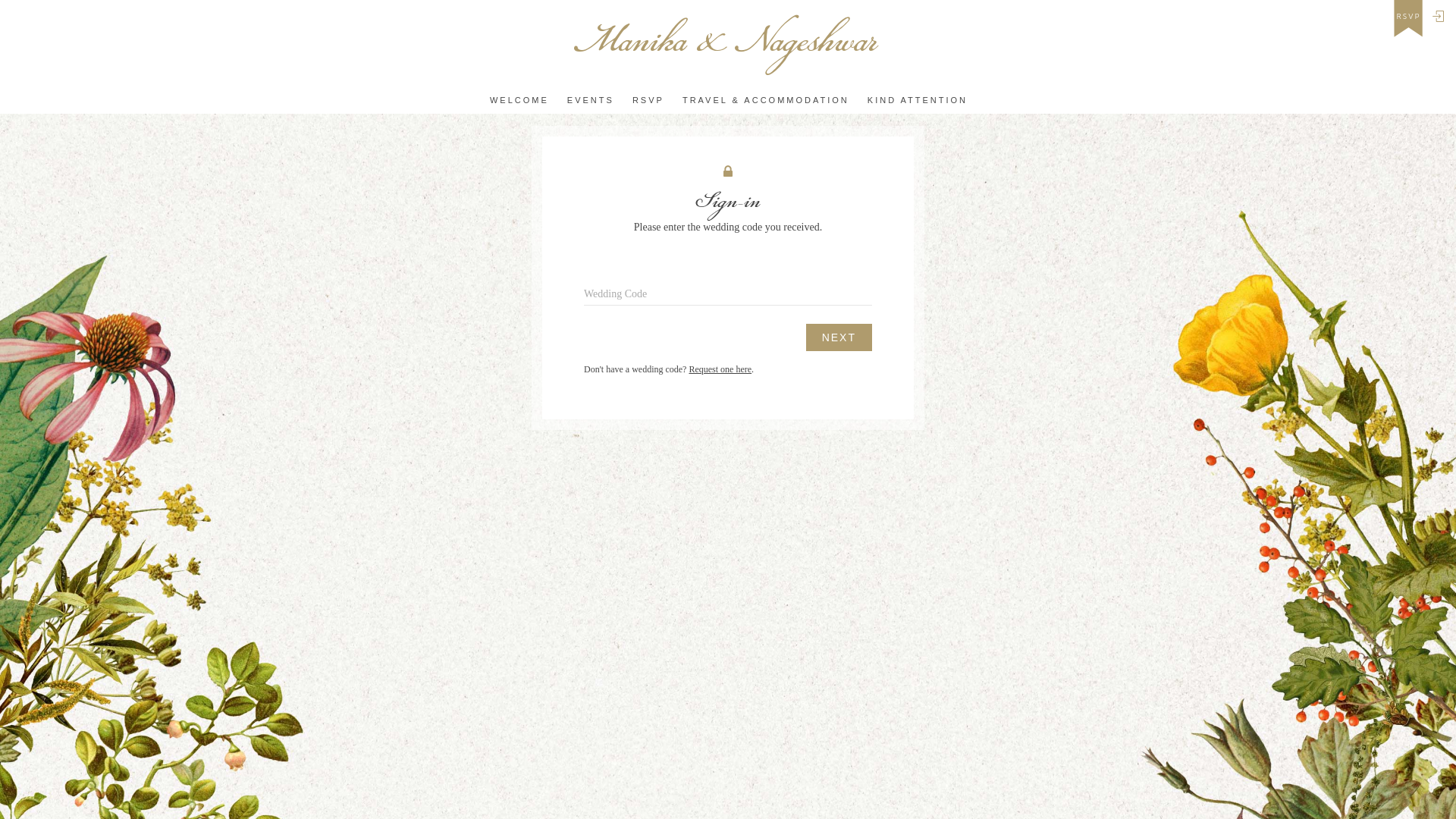 website screenshot of https://manikaandnageshwar.com/