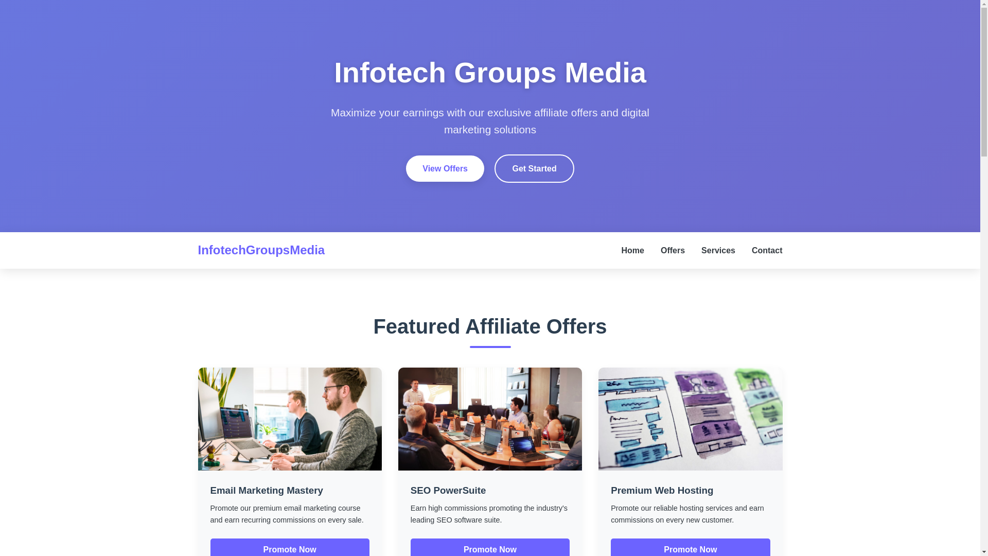 website screenshot of https://infotechgroups.pages.dev/