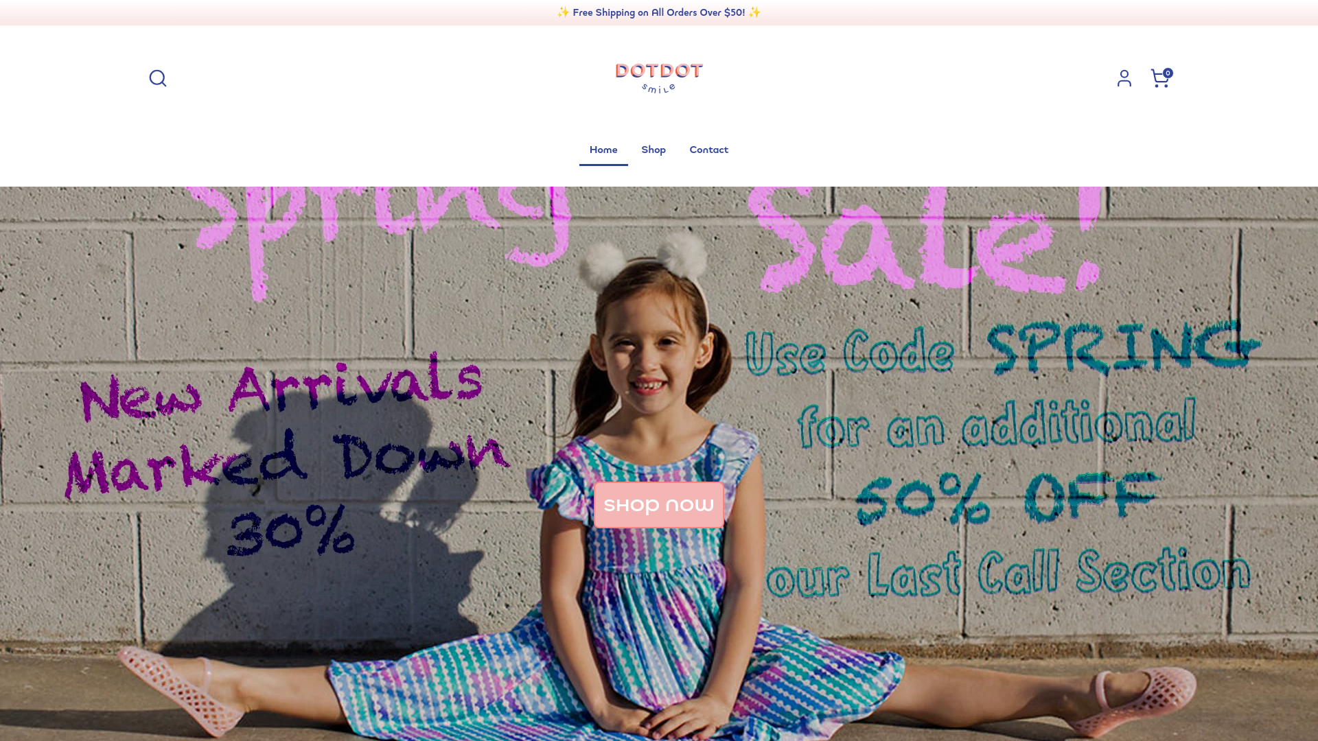 website screenshot of https://dotdotsmile.com/