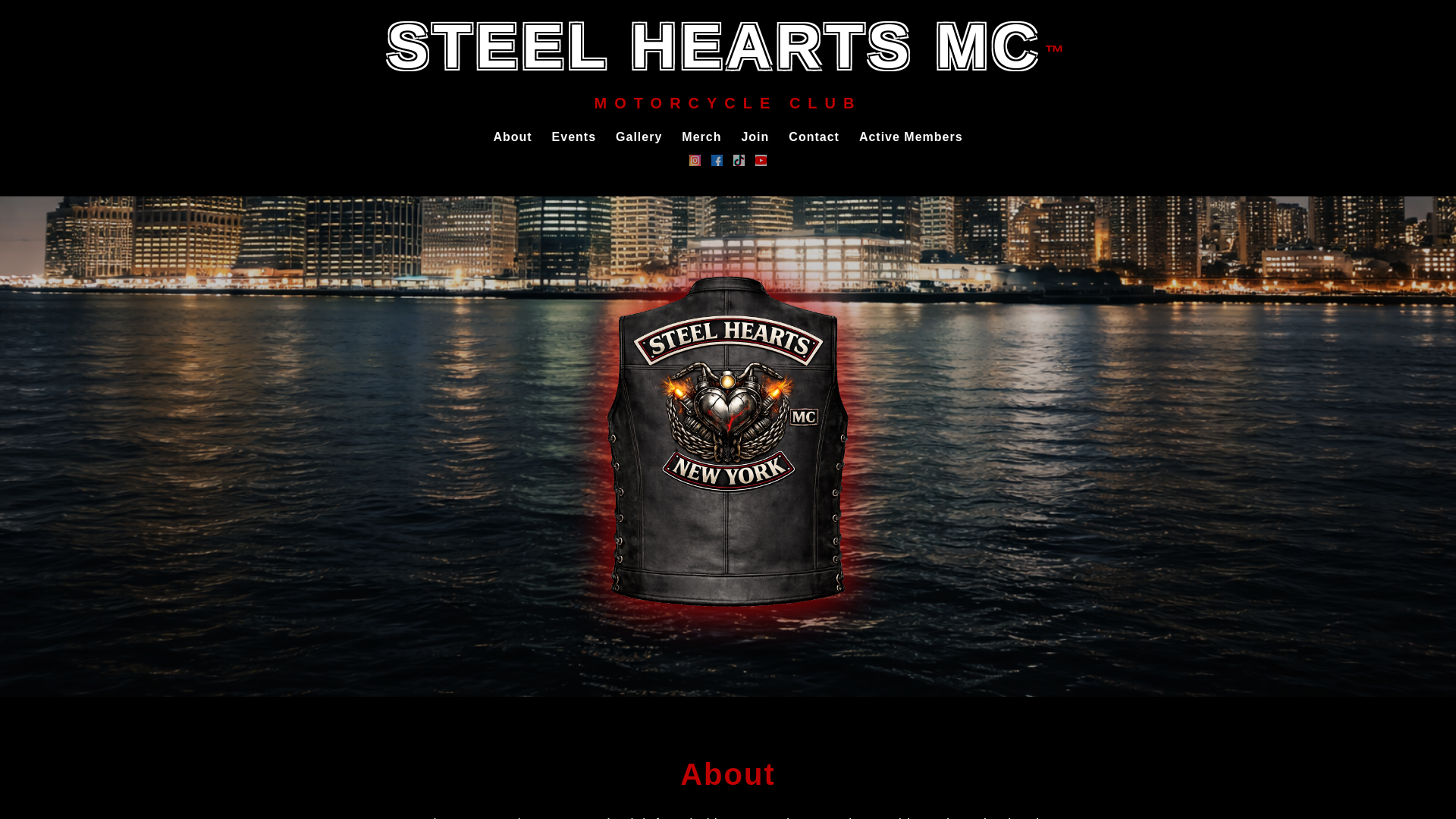 website screenshot of https://steelheartsmc.com