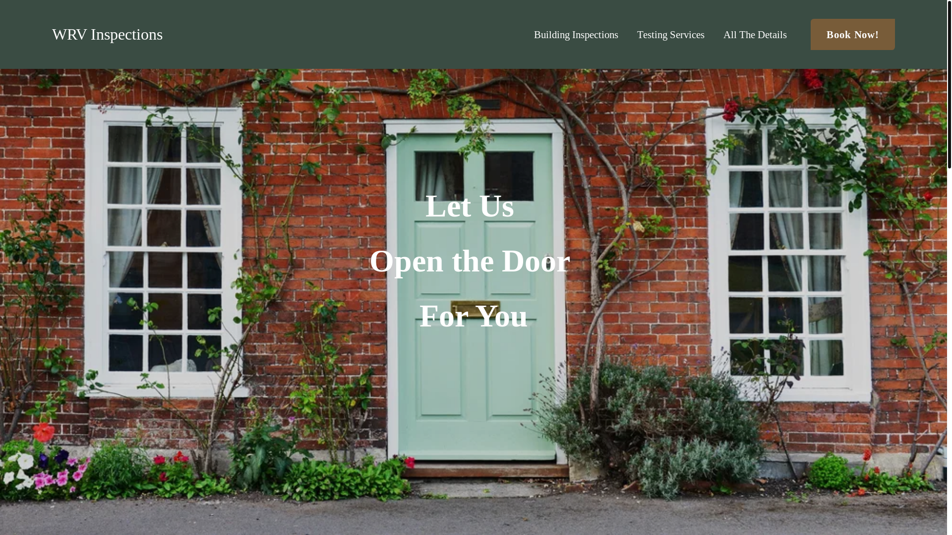 website screenshot of https://wrvhomeinspection.com/