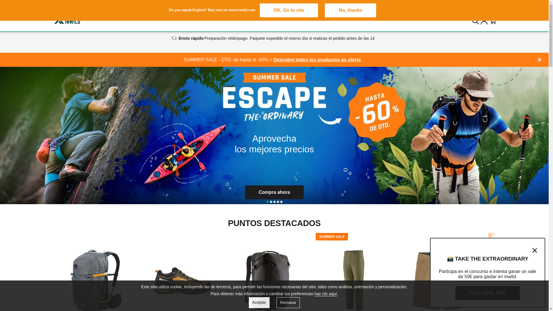 website screenshot of https://inwild.es/