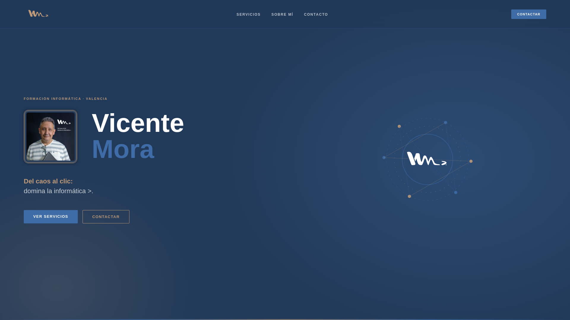 website screenshot of https://vicentemora.eu/