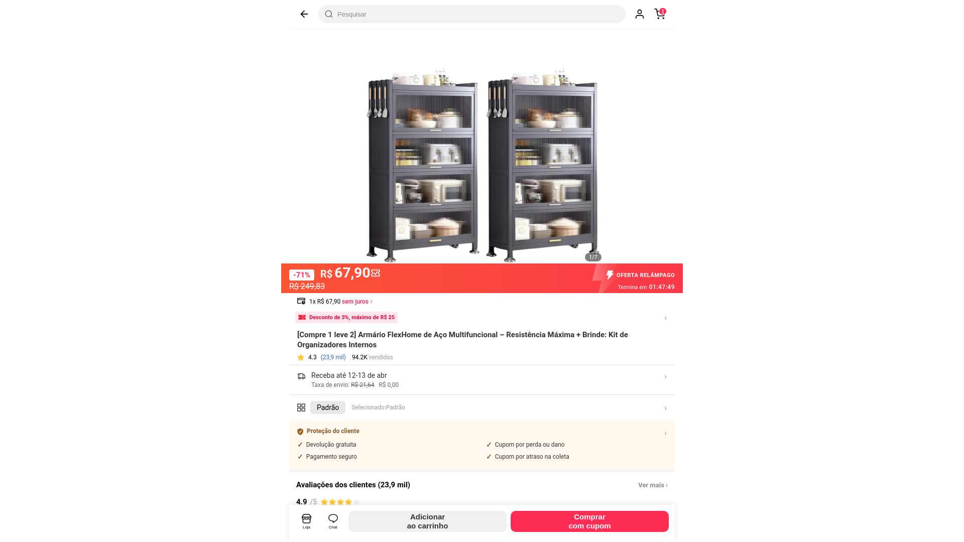 website screenshot of https://ofertaagoras.com/