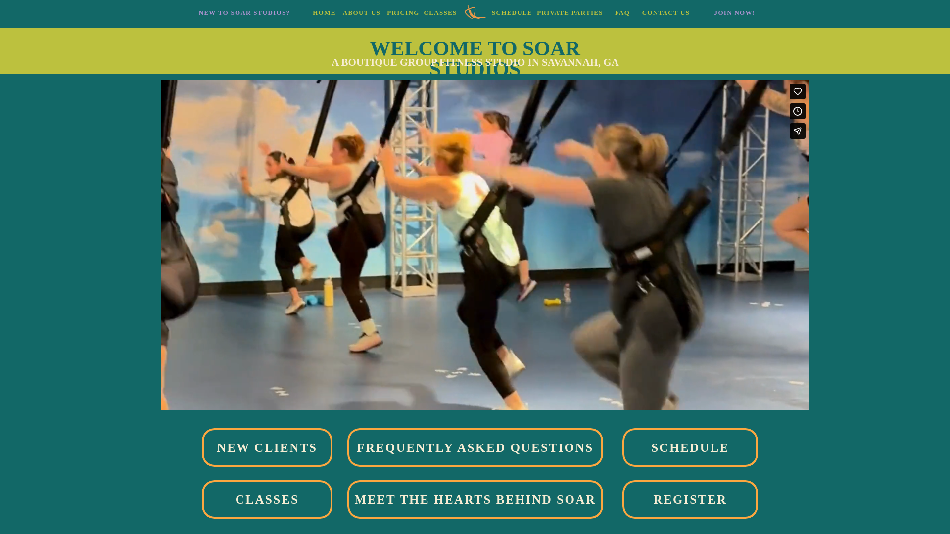 website screenshot of https://soarstudiossavannah.com/