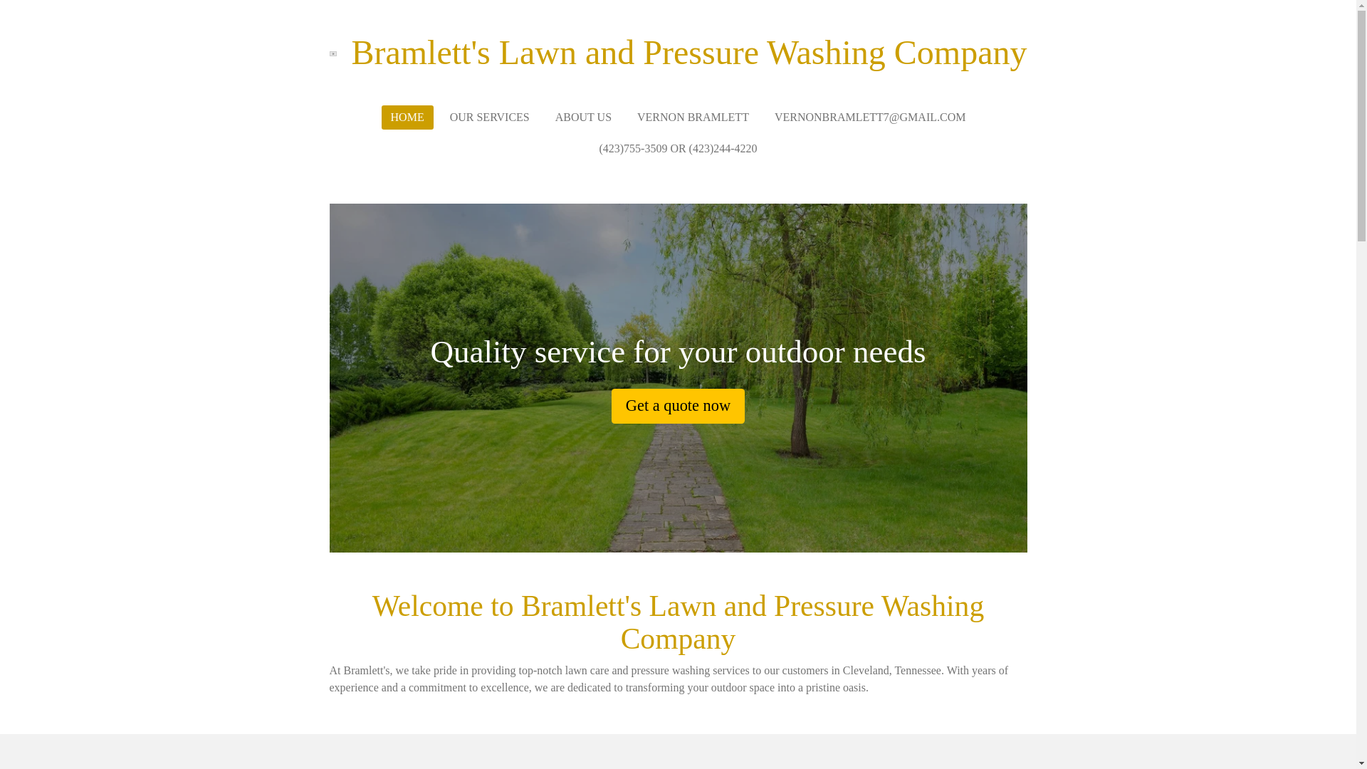 website screenshot of https://bramlettslawnandpressurewashingcompany.com/