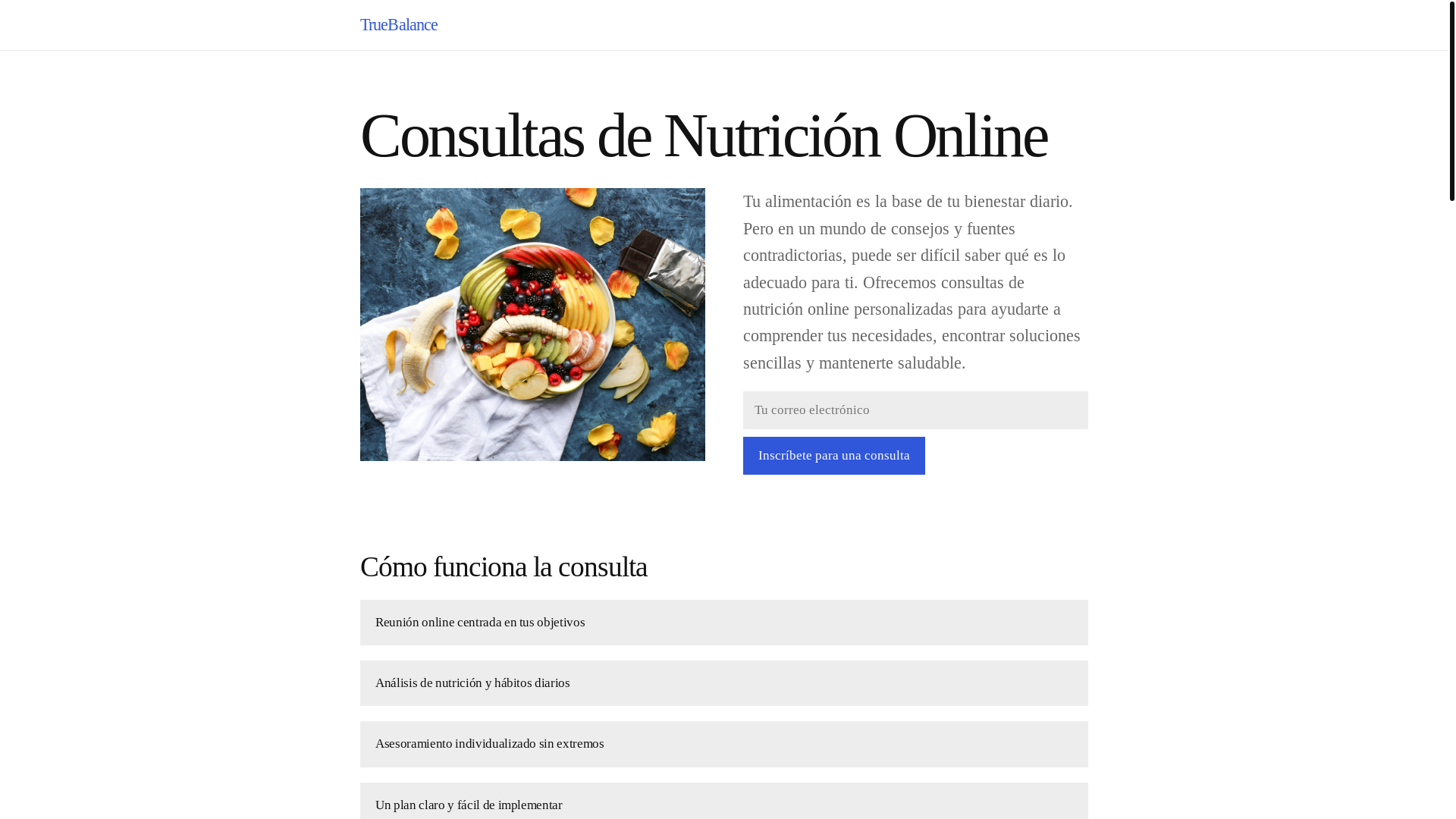 website screenshot of https://truebalancehub.info/