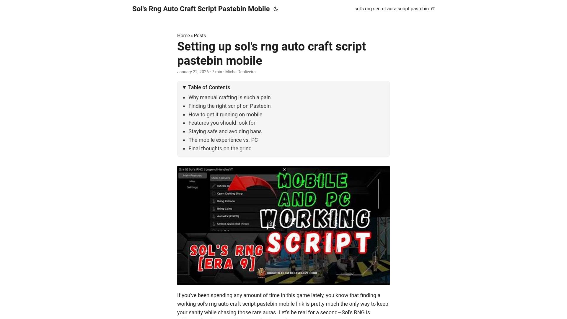 website screenshot of https://sols-rng-auto-craft-script-pastebin-mobile.pages.dev/