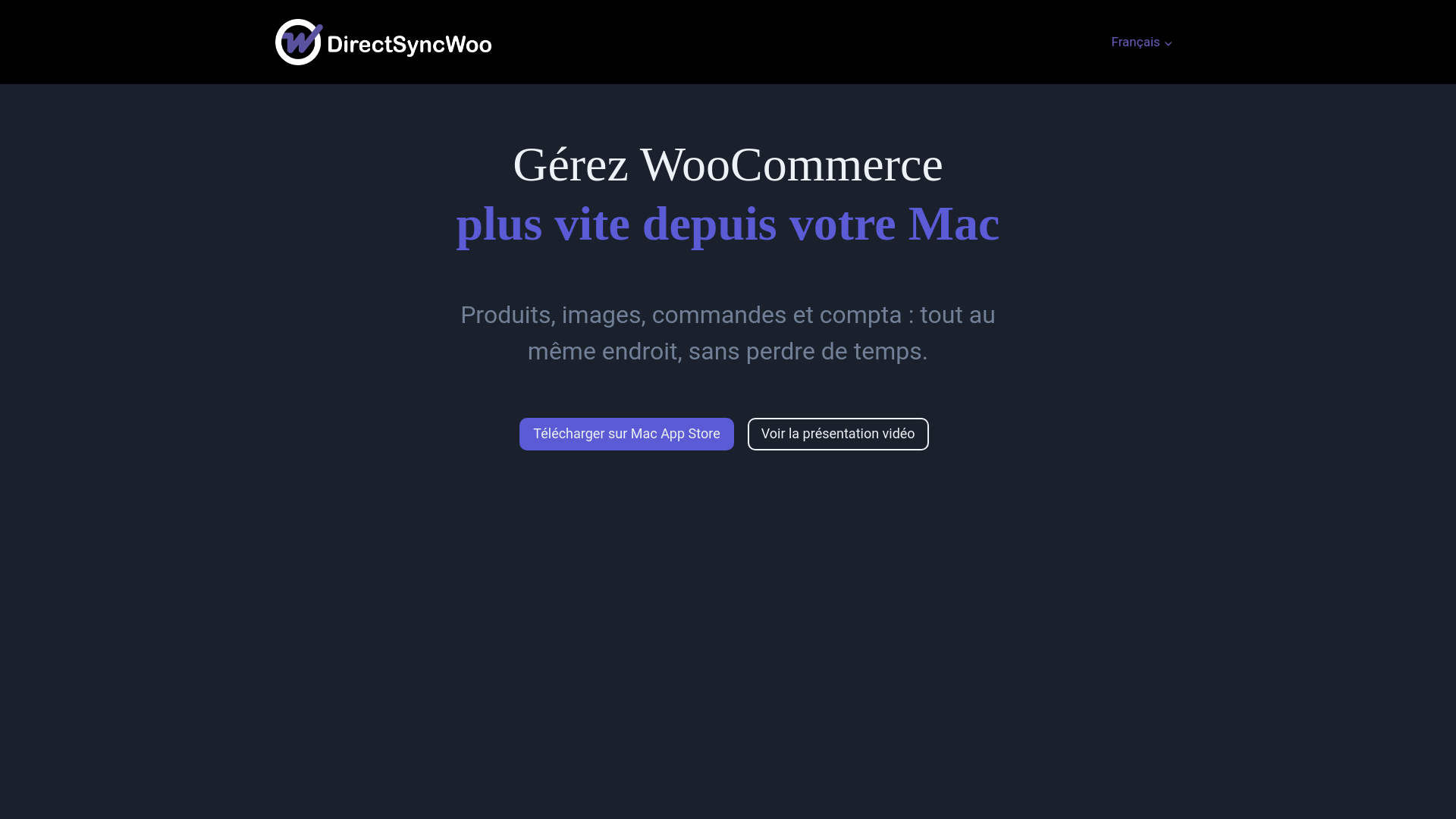 website screenshot of https://directsyncwoo.com/
