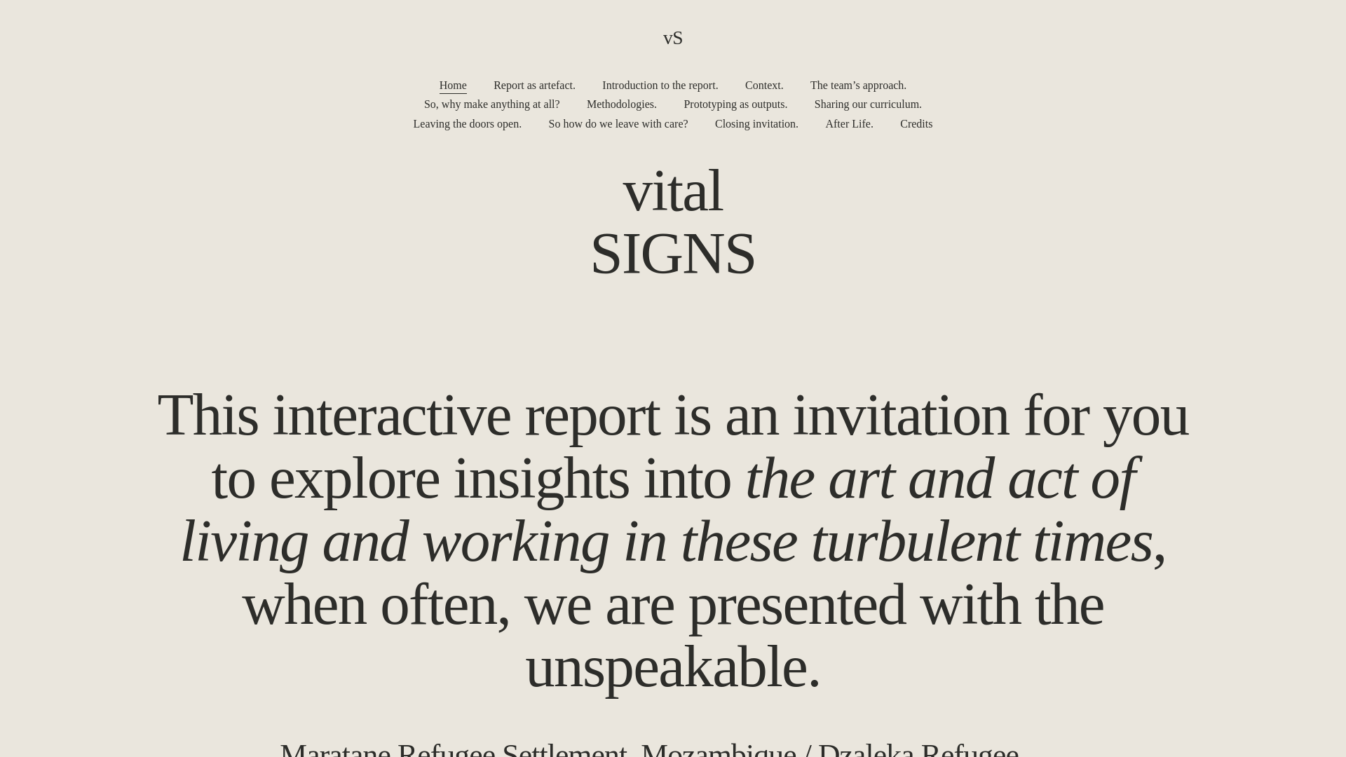 website screenshot of https://vital-signs-africa.com/