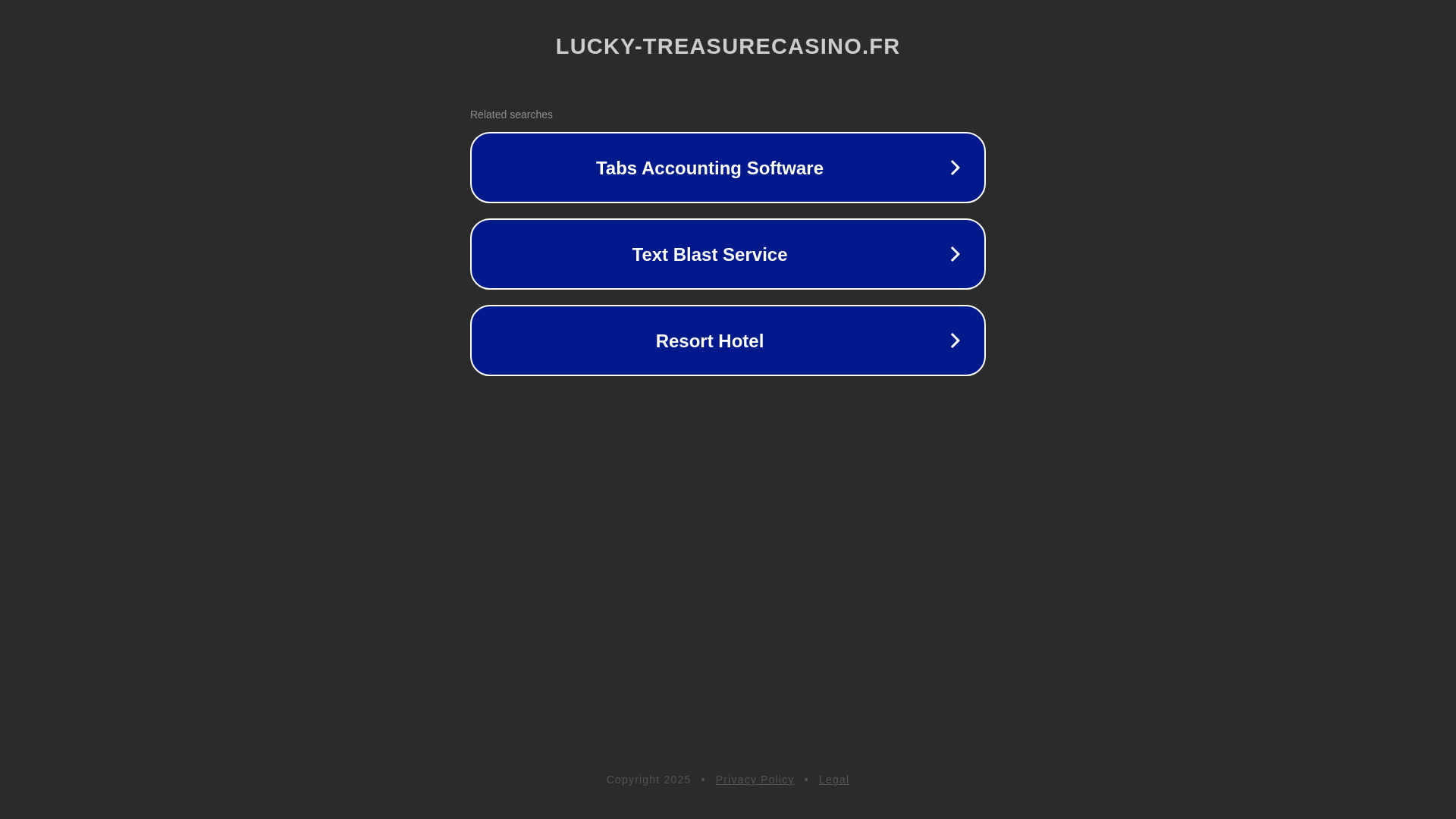 website screenshot of https://lucky-treasurecasino.fr/