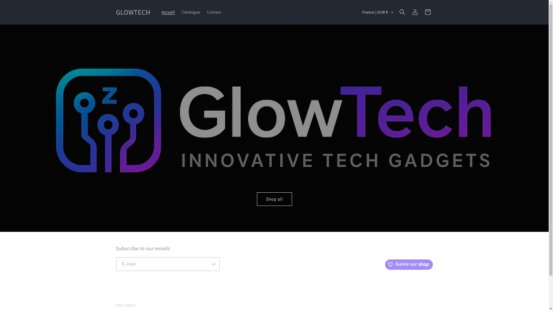website screenshot of https://glowtechnologie.com/