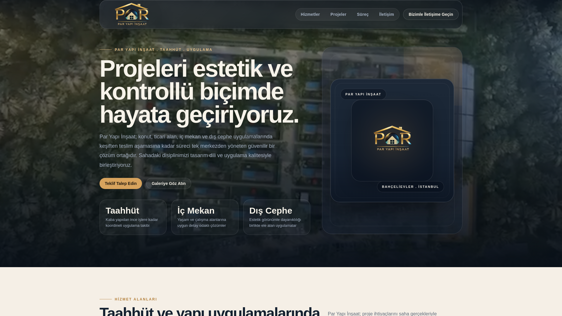 website screenshot of https://paryapiinsaat.com.tr/