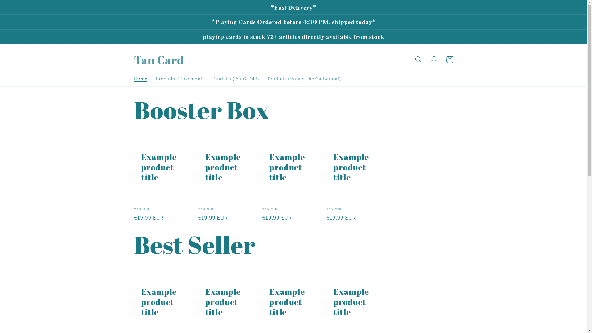 website screenshot of https://tancard.shop/