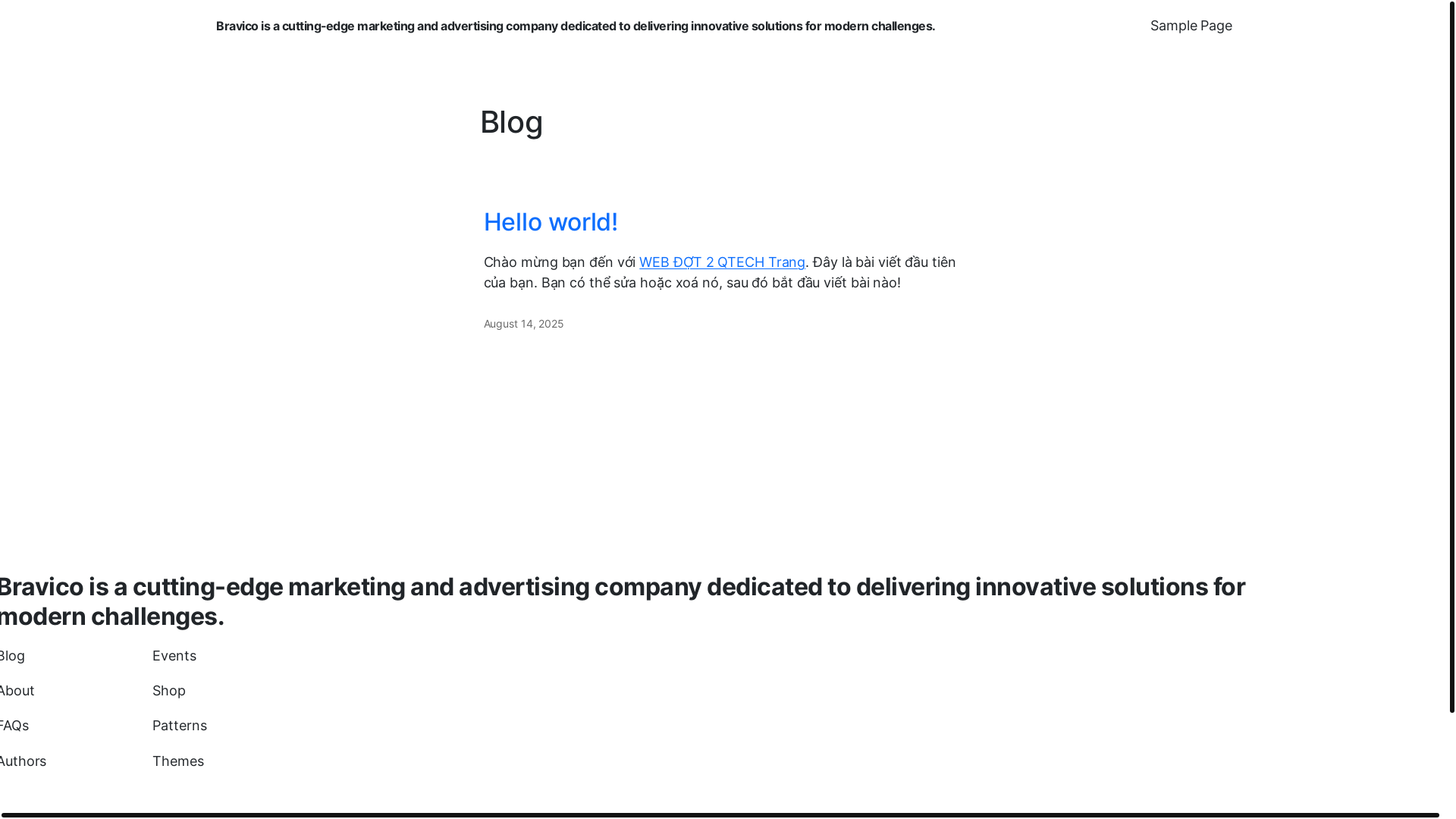 website screenshot of https://bravico.world/