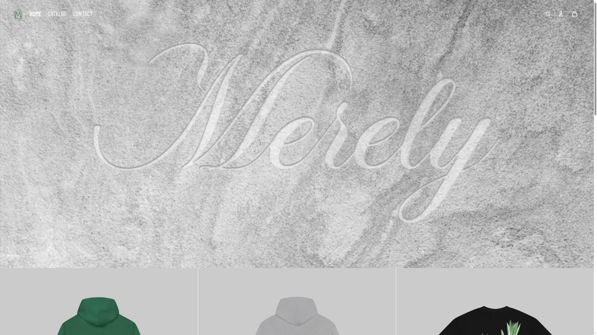 website screenshot of https://merelyacollection.com/