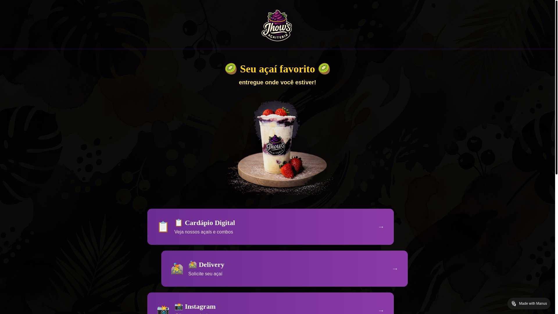 website screenshot of https://jhowsacaiteria.com.br/