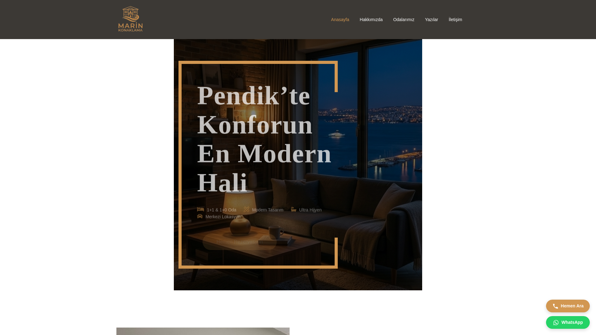 website screenshot of https://marinkonaklama.com/