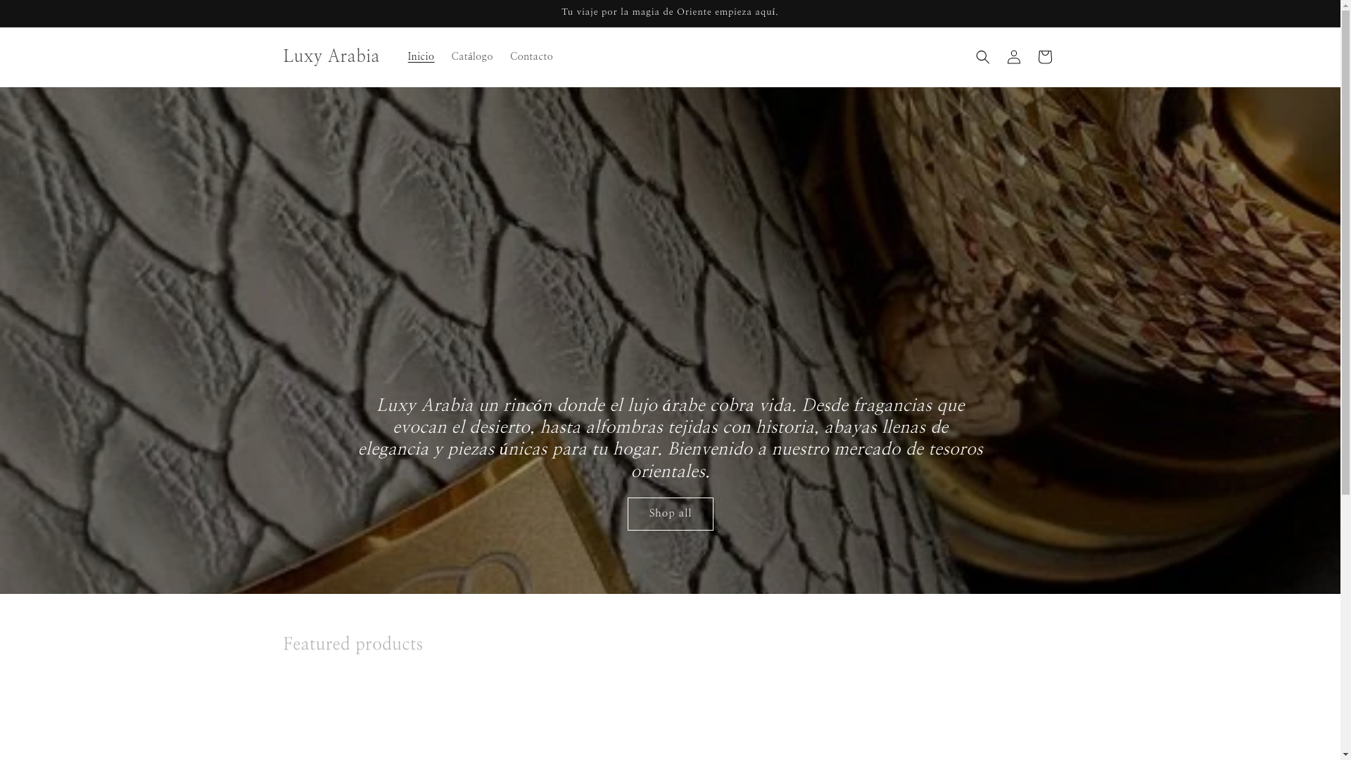 website screenshot of https://luxyarabia.com/