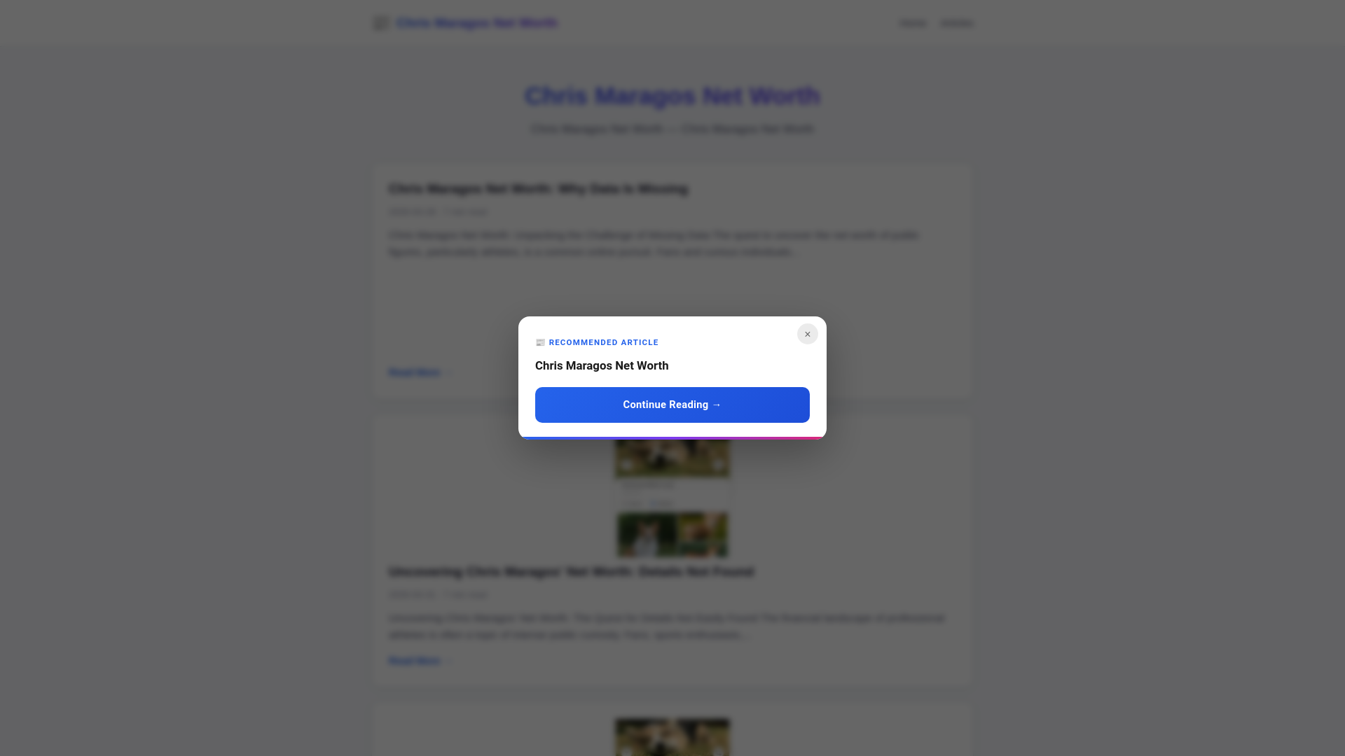 website screenshot of https://chris-maragos-net-worth.pages.dev/