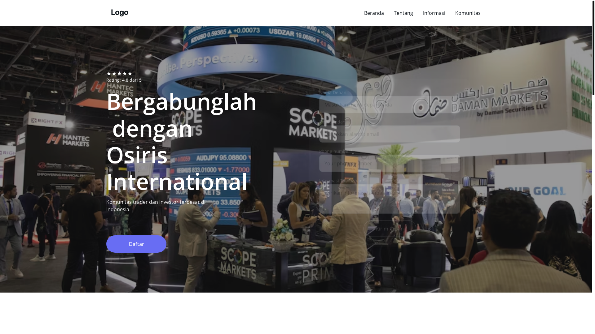website screenshot of https://osirisinternasional.com/