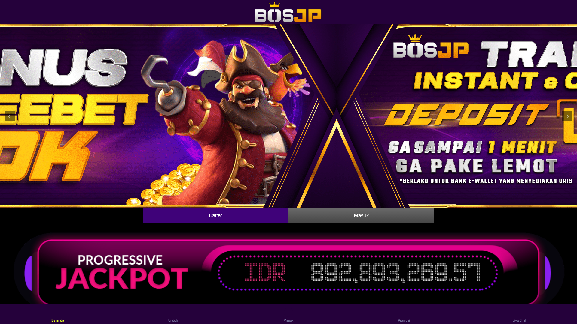 website screenshot of https://ampbosjpterbaru.pages.dev/